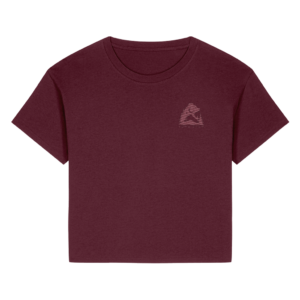 Luna Bear Coastal Tee – Deep Plum & Dawn Blush