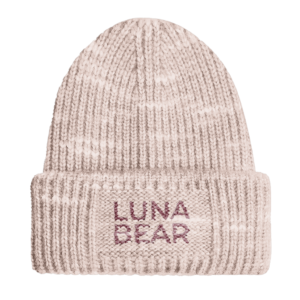 Luna Bear Chunky Knit Beanie – Strawberry Haze