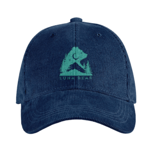 Luna Bear Adventure Cap – Oxford Navy & Turquoise