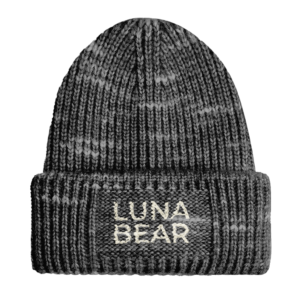 Luna Bear Chunky Knit Beanie – Midnight Haze